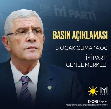Genel Başkan Dervişoğlu Yarın Basın açıklaması yapacak