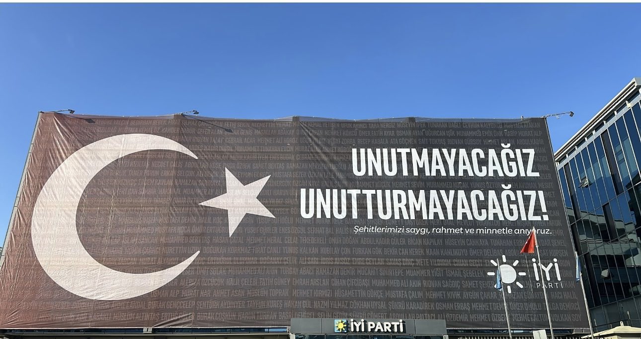 İYİ Parti İstanbul İl Başkanlığından anlamlı paylaşım: UNUTMAYACAĞIZ UNUTTURMAYACAĞIZ !