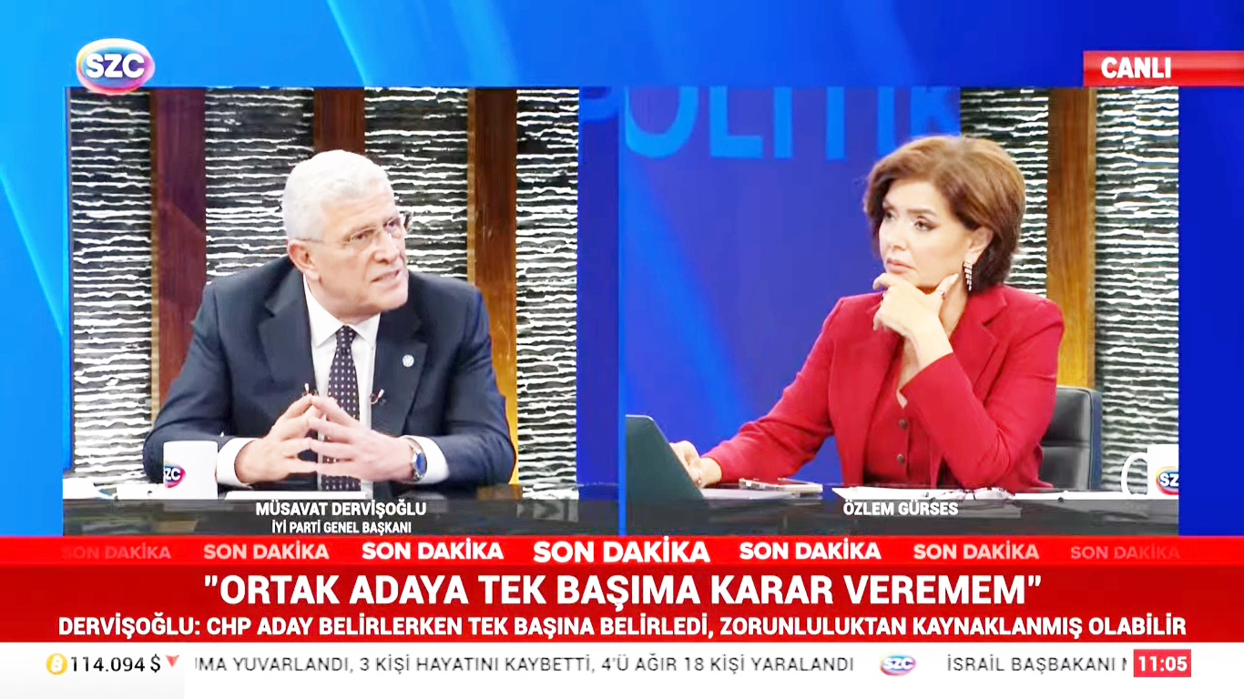 Genel Başkan Müsavat Dervişoğlu, SZC TV’de Özlem Gürses ile Para Politika programında